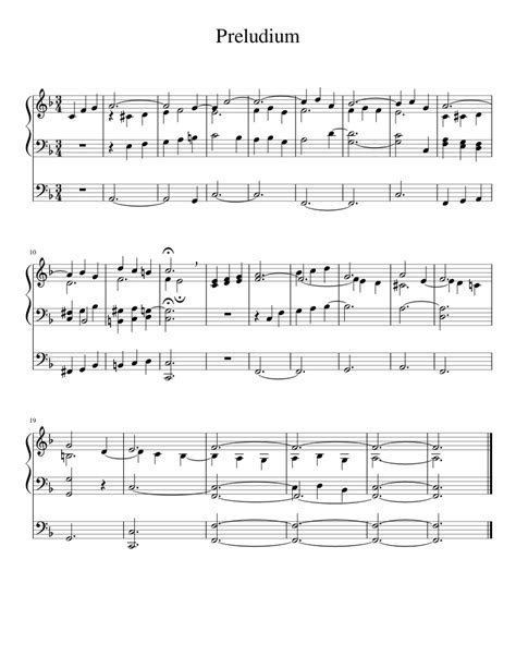 Prelude Organ Church Sheet Music For Organ Solo