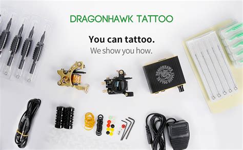 Dragonhawk Complete Beginner Tattoo Kit Traditional Coils