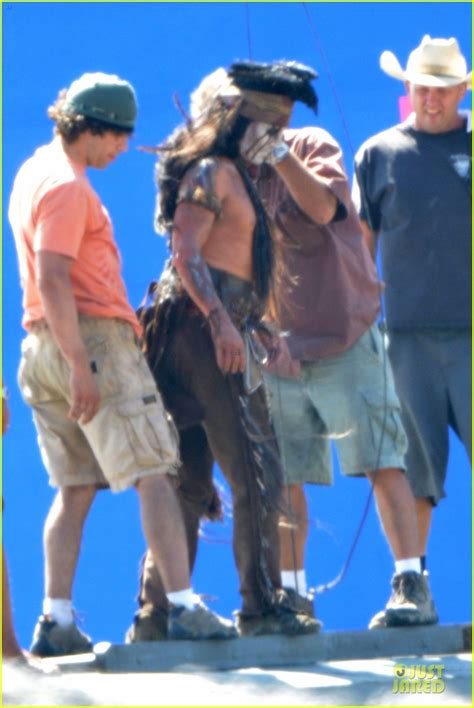 Johnny Depp Shirtless On Lone Ranger Set Photo 2724788 Johnny Depp Shirtless Photos