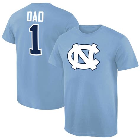 North Carolina Tar Heels Fanatics Branded Number 1 Dad T Shirt