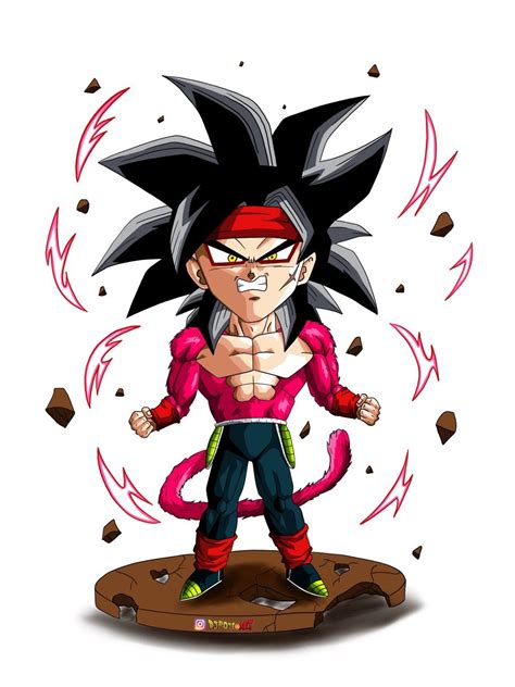 Bardock Ssj4 Chibi Dbz Goku Illustrations Dragon Ball Art Cool