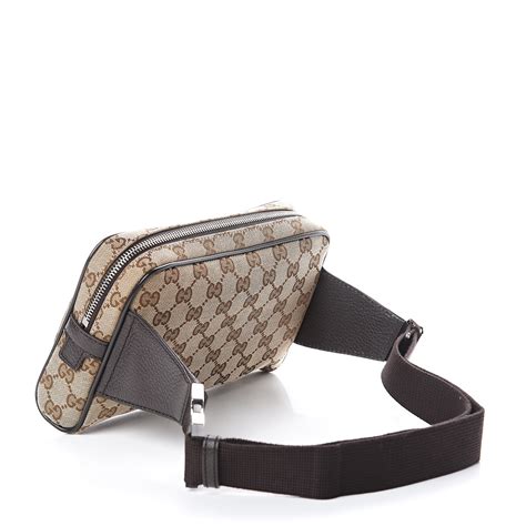 gucci monogram belt bag dark brown 553016