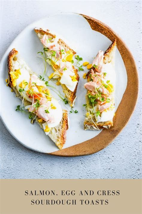 Smoked salmon is not just for use in the preparation of hors d'oeuvres. Salmon Egg and Cress Sourdough Toasts | Salmon eggs, Healthy sandwich recipes, Tartine recipe