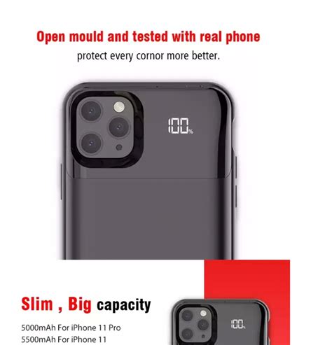 Newdery Battery Case 5000mah Portable Wireless Charger Case For Iphone