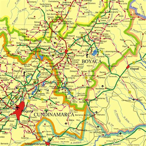 Mapa De Carreteras De Colombia Mapas De Carreteras Mapa De Colombia
