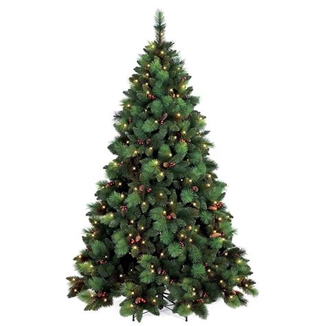 6ft 18m Pre Lit Artificial Christmas Tree Pe Green 743 Tips 250 Leds