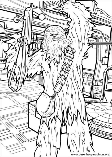 Desenhos Para Pintar Do BB8 Chewbacca Jedi E Outros Personagens Do Novo