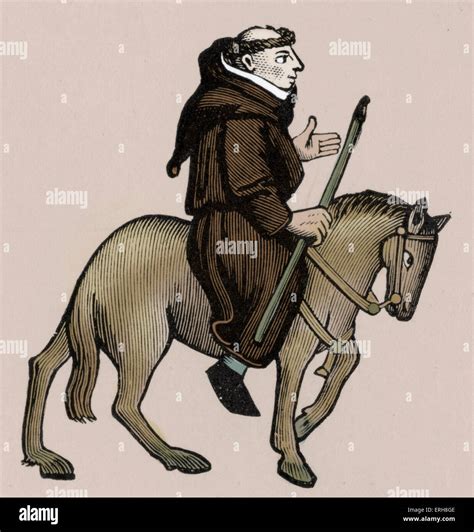 Geoffrey Chaucer S Canterbury Tales The Friar On Horseback English