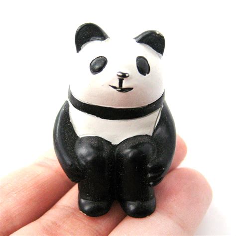 Adorable Panda Animal Hand Painted Figurine Paperweight Home Decor