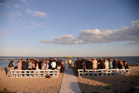 Welcome to your private island wedding. Land's End Beach Ceremony overlooking the Great South Bay ...