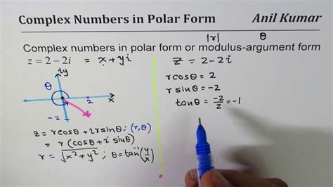 Complex Number 2 2i Convert To Trigonometric Polar Modulus Argument