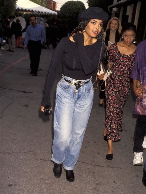 Janet Jacksons 90s Style Includes Crop Tops And Baggy Denim