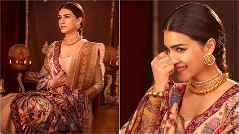 Kriti Sanon Elevates Her Magical Adipurush Promotions Look With Scarf Impressed By Ayodhya Tales