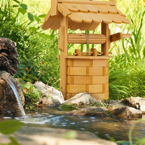 Nexos gartenbrunnen springbrunnen holzbrunnen holz garten brunnen fass m. Holzbrunnen Garten, Dekobrunnen Holz, Zierbrunnen ...