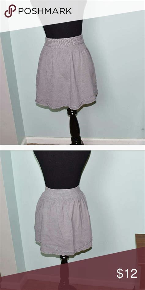 American Eagle Light Grey Flowy Skirt Clothes Design Fashion Design