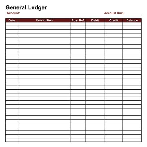 Printable General Ledger Sheet Balance Sheet Template Printable Lined Paper Excel Tutorials