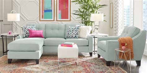 Cindy Crawford Home Madison Place Aqua Microfiber Sleeper Chaise Sofa