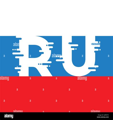 Russia Ru Sign Icon The National Symbol Of The Russia Vector Illustration In Flat Design Style