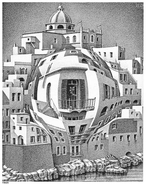 Balcony A Optical Illusion Mc Escher Art Mc Escher Hd Phone