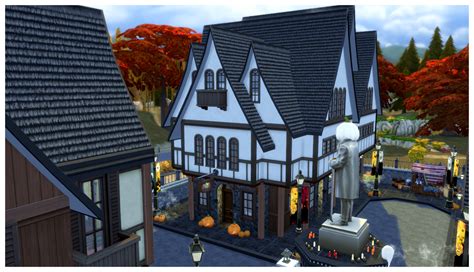 Sims 4 Ccs The Best Halloween Town Tavern And Shops By Simdoughnut