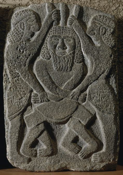 Gilgamesh And Enkidu Slaying Humbaba Relief Basalt H626 W 42 Cm D