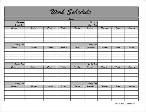 Monthly Employee Schedule Template Di 2021