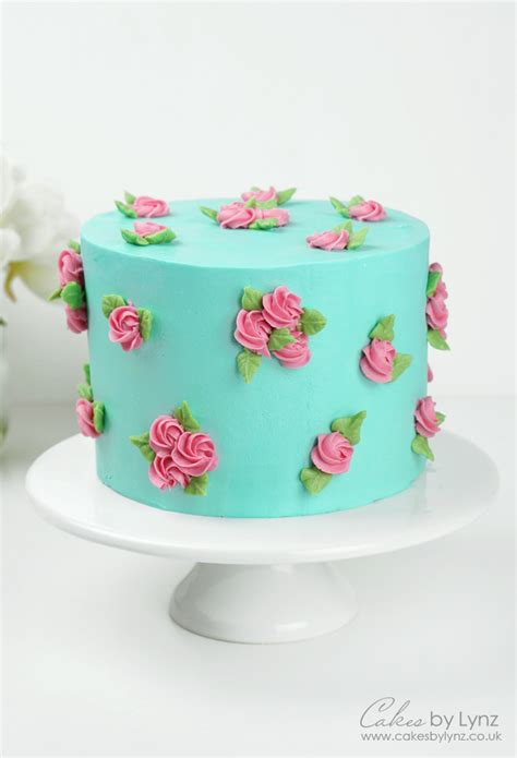 Buttercream Rose Flower Cake Tutorial Cakes By Lynz