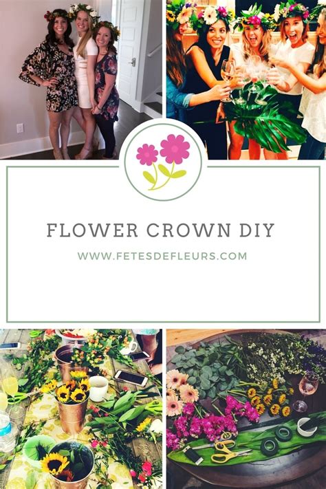 Flower Crown Parties And Bachelorette Parties Diy Flower Crown