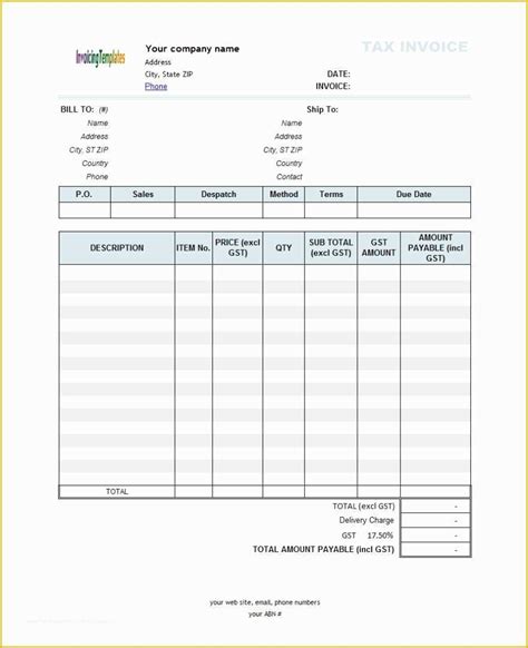 Free Fillable Form Templates Of Fillable Invoice Template Invoice