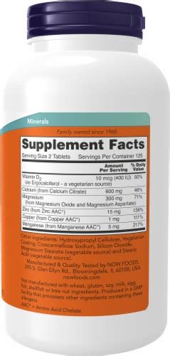 Now® Foods Calcium Citrate 250 Tablets 250 Ct King Soopers