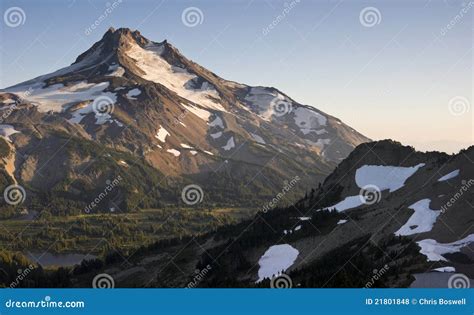 Mount Mt Jefferson Horizontal Cascade Range Oregon Stock Photo Image
