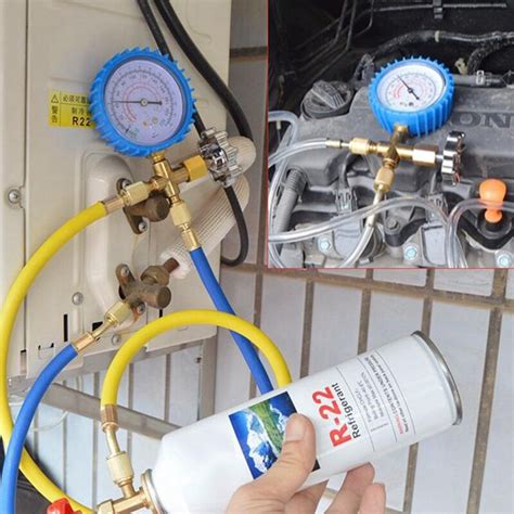 R22 Refrigerant Air Conditioning Fluoride Adding Tool Kit Car Air