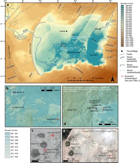 A Digital Elevation Model Of The Makgadikgadi Basin And Its Major Download Scientific Diagram
