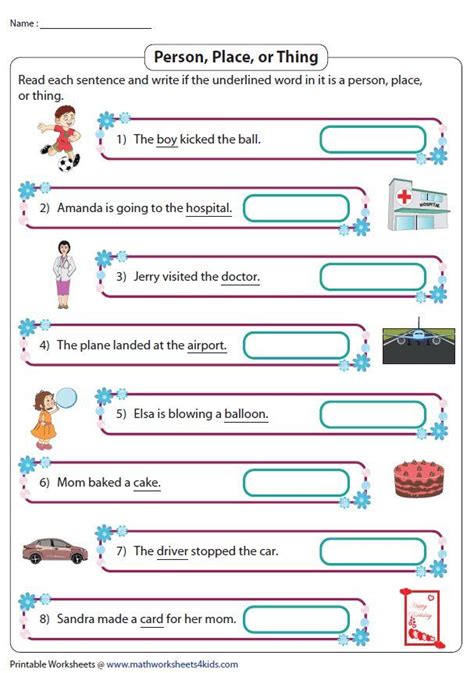 Person Place Or Thing Worksheets Nouns Worksheet Ela Worksheets Nouns