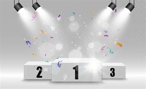 Premium Vector Winner Background With Signs Of First Second And