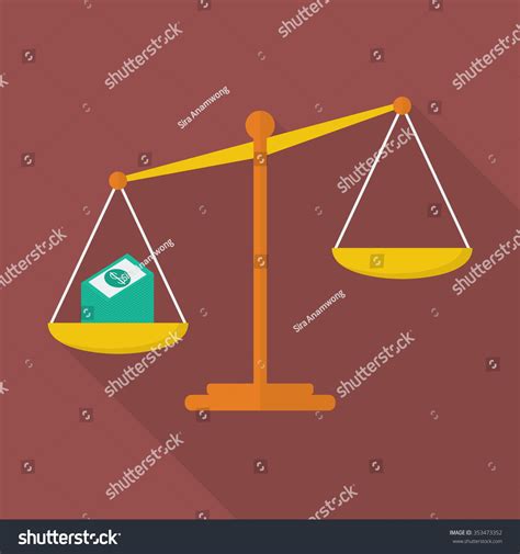 a long shadow balance scale with money on it