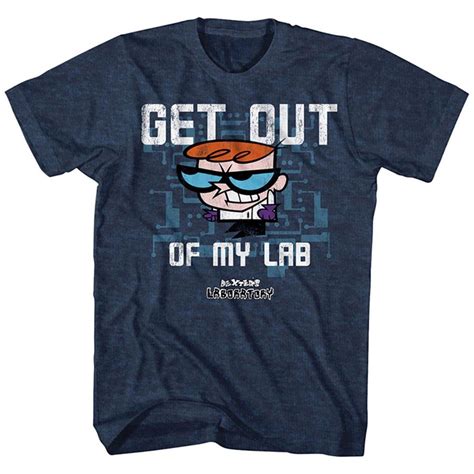 Dexters Laboratory Out Of My Lab Apparel T Shirt Blue