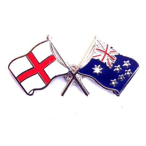 Gifts to australia from england. England Flag and Australia Flag Crossed Lapel Badge