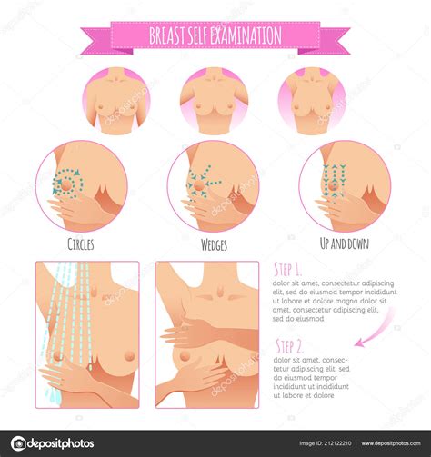 A solid lump is more likely to be cancerous. Infografía de conciencia de cáncer mama — Vector de stock ...