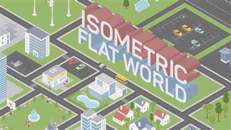 Isometric City Map Builder Flat Animation After Effects Template