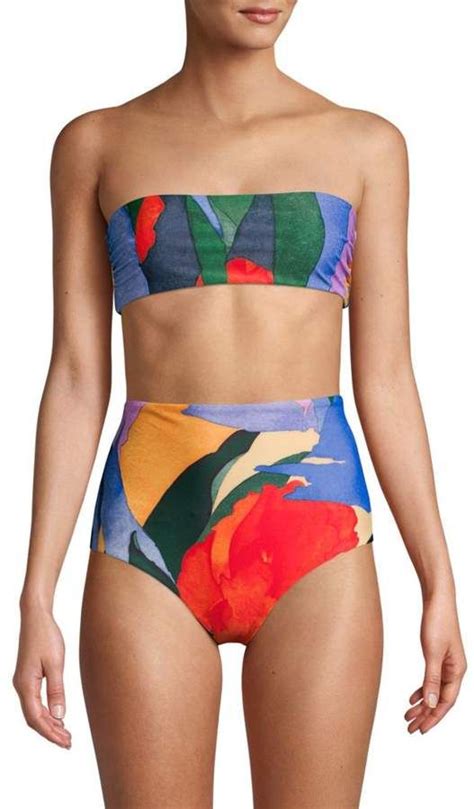 Mara Hoffman Abigail Rainbow Bandeau Bikini Top Bikinis Bikini Tops Fashion Tips For Girls