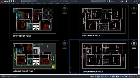 Download Sample Floor Plan Dwg Drawing Working Complete Residence Dwg Images And Photos Finder