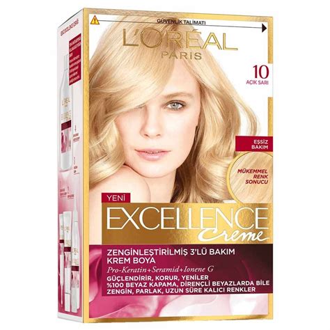 Loreal Paris Excellence Creme Saç Boyası 10 Açık Sarı - Marketpaketi