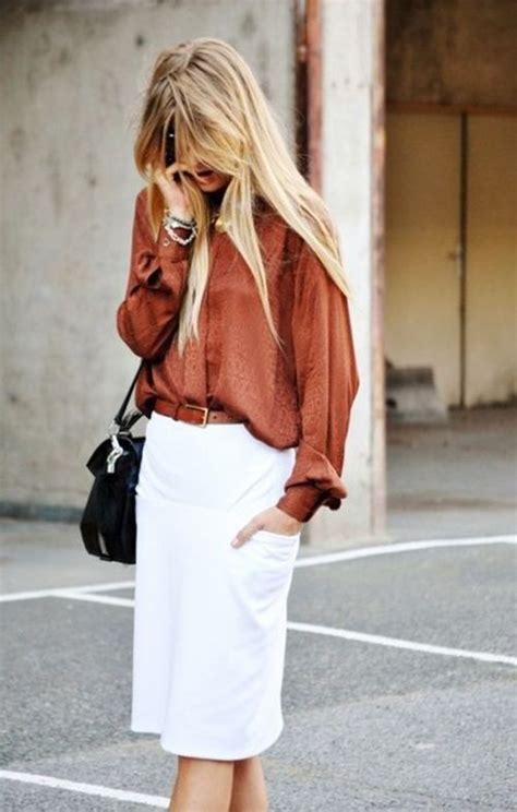 Rust White Looks Street Style Looks Style Style Me Simple Style Simple Chic Effortless