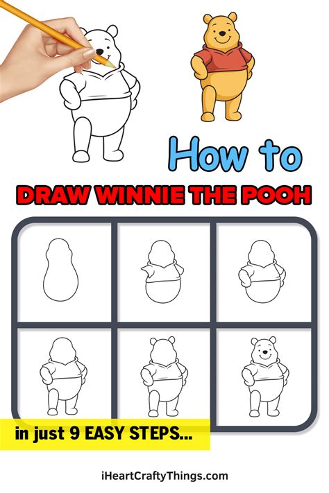 Winnie The Pooh Drawing — How To Draw Winnie The Pooh Step By Step