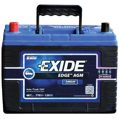 Agm Sealed Battery Group Size 34 Exide Fp Agm34ds Batteries Camping World
