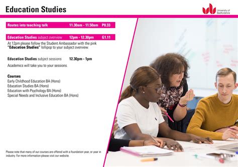 Education Studies Open Day Guide October 2019 Bedford Campus By