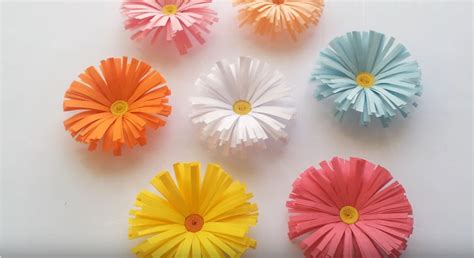Simple Paper Daisy Flowers Tutorial Craftsonfire