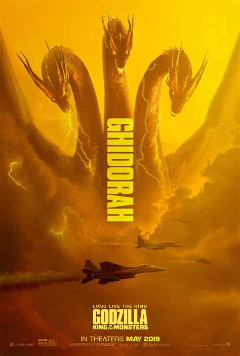 Godzilla kingghidorah legendary mothra rodan godzillakingofthemonsters monsterverse. Godzilla: King of the Monsters Posters Unleash Ghidorah ...