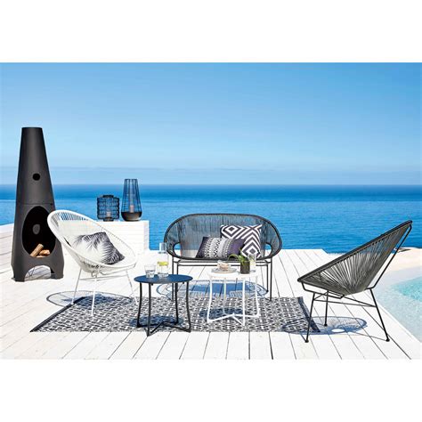 Whether you want to kick back and relax with garden sofa sets , fall in love with outdoor dining with bistro sets or give little ones their own. Round garden armchair, black - Copacabana Copacabana ...